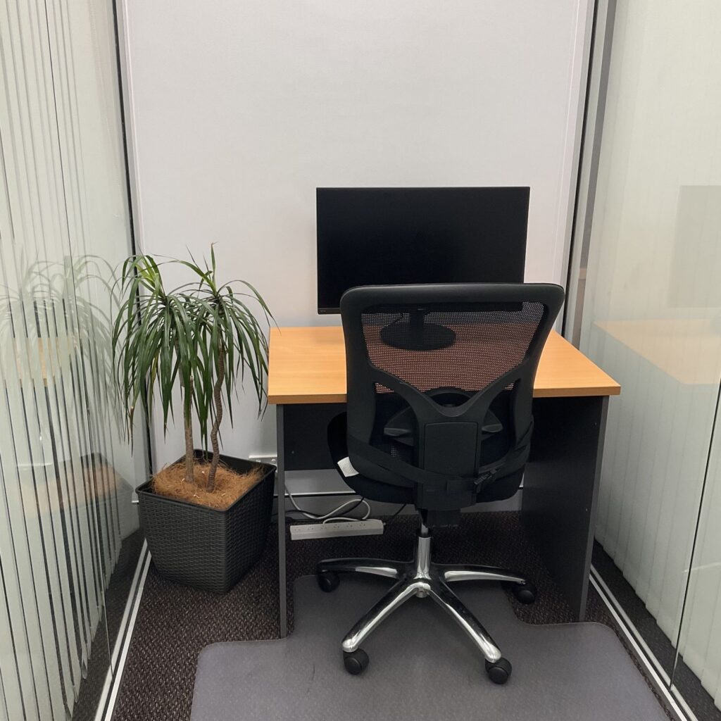 dedicated desk norwest workspace with minimalist setup