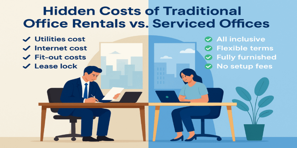 Hidden Costs of Traditional Office Rentals VS Serviced Offices