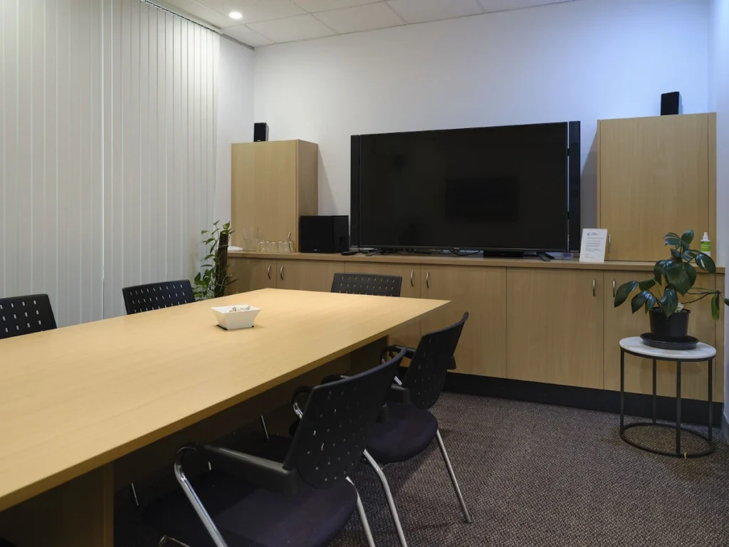Private meeting room at Living Workspace Norwest